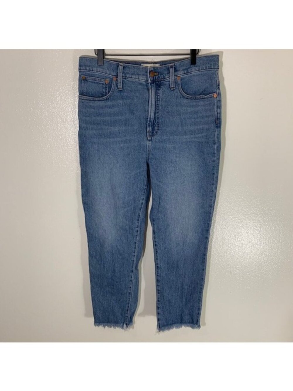Madewell The Perfect Vintage Jean Denim Light Wash Raw Hem Size 31